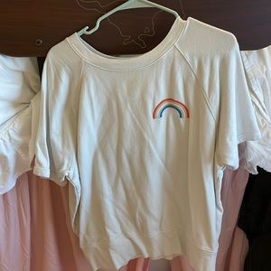 SUPER CUTE- rainbow short sleeve sweatshirt !!!!